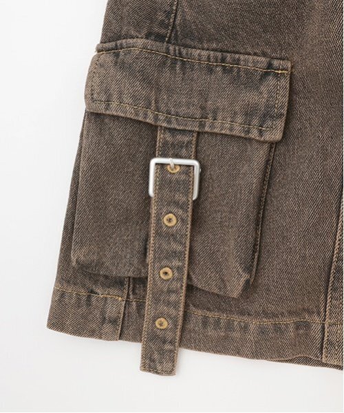 LOVETOXIC（ラブトキシック）の「【LTXC】カーゴデニムミニスカート（スカート・キッズ・グレー/ブルー/カーキ・S:140cm/M:150cm/L:160cm）」の16枚目の写真