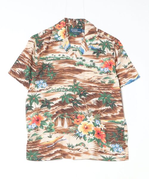 限定セール☆ Polo Ralph Lauren トロピカル柄 フード Tシャツ POLO RALPH LAUREN (ポロラルフローレン) PONY総柄 クルーネック