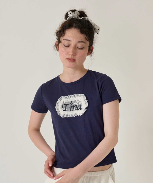 トップス Tina:Jojun クリアボタン ヘンリーネックカットソー TINA：JOJUN 全8色