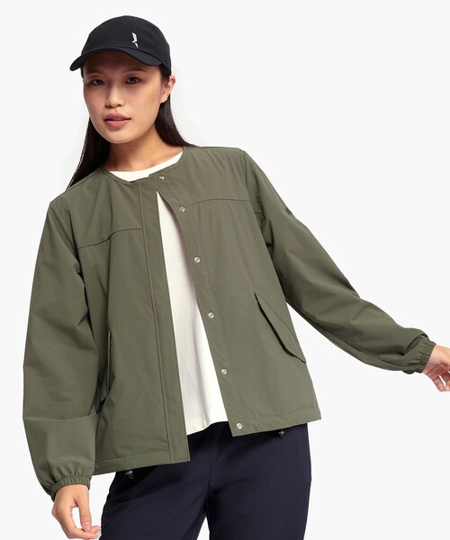 AIGLE｜UVカット 吸水速乾 軽量 ショート丈 ノーカラージップ
