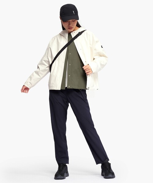 AIGLE（エーグル）の「撥水 UVカット ワンポイントロゴ刺繍 ノーカラージャケット（ノーカラージャケット・レディース・オフホワイト/ブラック/モスグリーン・36/34/40/38）」の9枚目の写真