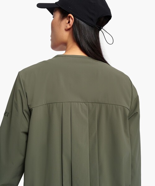 AIGLE（エーグル）の「撥水 UVカット ワンポイントロゴ刺繍 ノーカラージャケット（ノーカラージャケット・レディース・オフホワイト/ブラック/モスグリーン・36/34/40/38）」の13枚目の写真