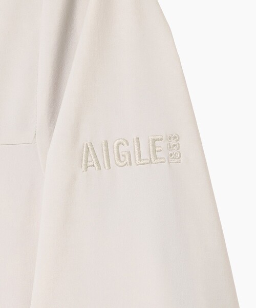 AIGLE(エーグル)の「撥水 UVカット ワンポイントロゴ刺繍 ノーカラージャケット(ノーカラージャケット・レディース・オフホワイト/ブラック/モスグリーン・36/34/40/38)」の21枚目の写真