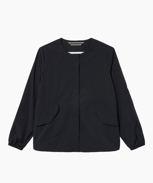 AIGLE（エーグル）の「撥水 UVカット ワンポイントロゴ刺繍 ノーカラージャケット（ノーカラージャケット・レディース・オフホワイト/ブラック/モスグリーン・36/34/40/38）」の20枚目の写真