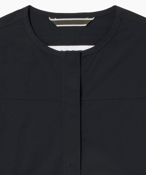 AIGLE（エーグル）の「撥水 UVカット ワンポイントロゴ刺繍 ノーカラージャケット（ノーカラージャケット・レディース・オフホワイト/ブラック/モスグリーン・36/34/40/38）」の22枚目の写真