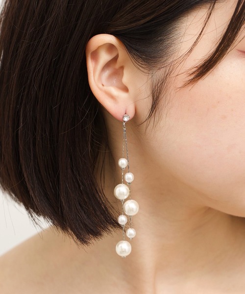 “SELF PORTRAIT”パールジャケットピアス(送料関税込) セール】ALB PEARLシリーズ ピアス 淡水パール（ピアス（両耳用
