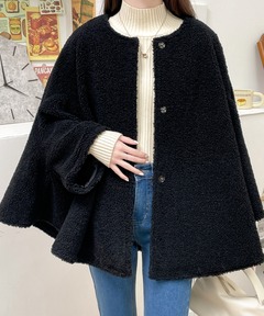 GANNI ガニー ブークレジップコート セール】【GANNI/ガニー】 ブークレウールコート（その他