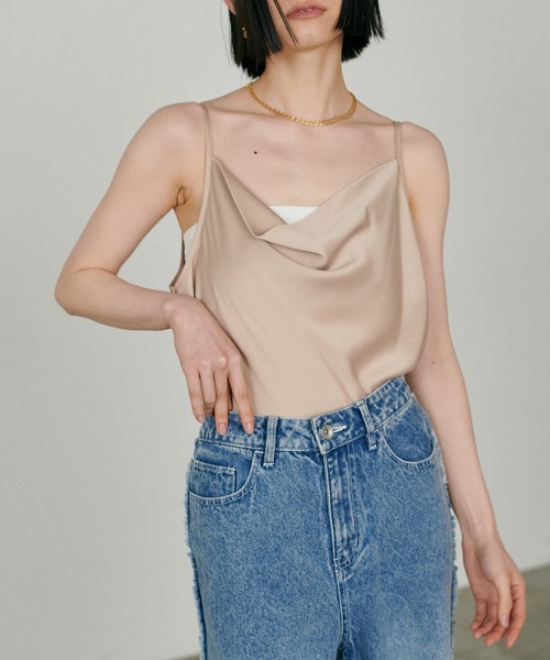 1/30限定⭐︎値引き⭐︎sukala リブドレープキャミソールM SUKALA】リブドレープキャミソール(S・Mサイズ ディープグリーン