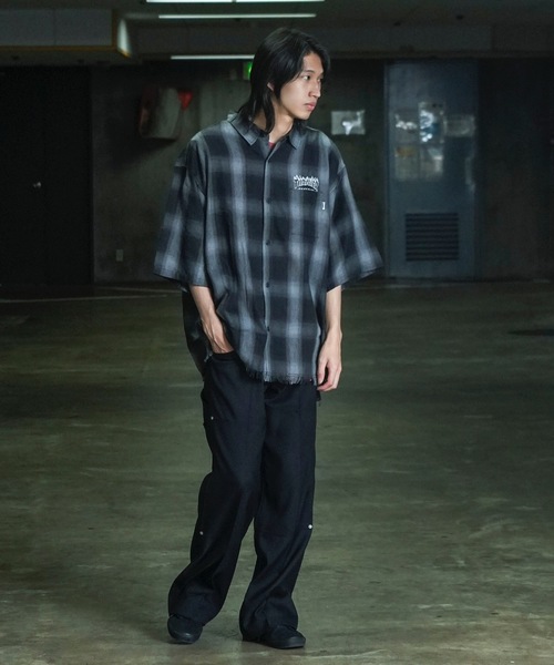 THRASHER（スラッシャー）の「CHECK DAMAGE S/S SHIRTS / THRASHERスラッシャーチェックダメージ半袖シャツ（シャツ/ブラウス・メンズ・ブラウン/ブラック・MEDIUM/LARGE/X-LARGE）」の14枚目の写真