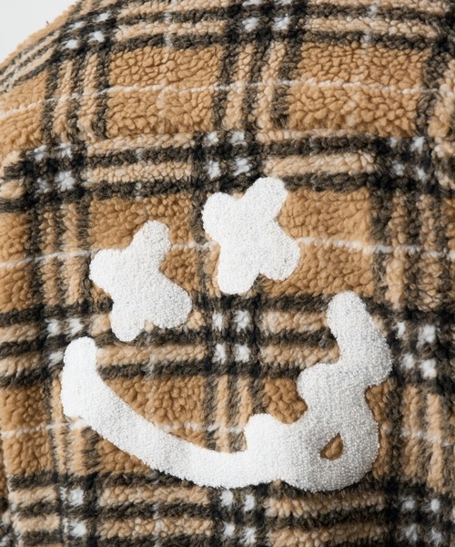 STUD MUFFIN(スタッドマフィン)の「STUD MUFFIN/スタッドマフィン/ブロックチェックムックボア サガラパッチワーク ブルゾン(ブルゾン・メンズ・ベージュ/グレー・2/3/4)」の12枚目の写真