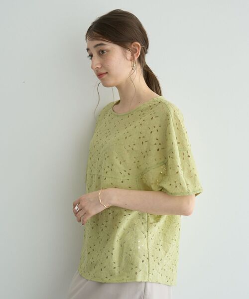 YECCA VECCA（イェッカヴェッカ）の「レースブラウス（シャツ/ブラウス・レディース・ブラック/グリーン/オフホワイト・FREE）」の18枚目の写真