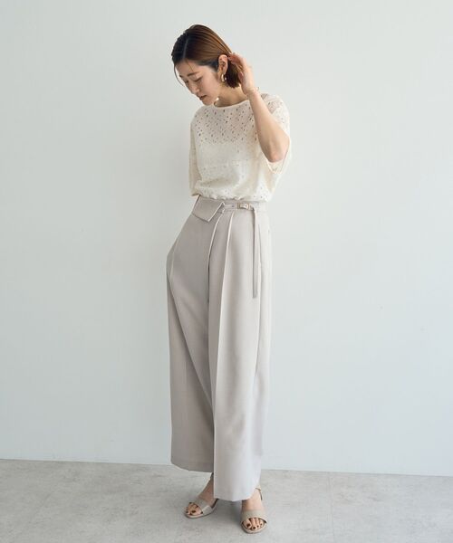 YECCA VECCA（イェッカヴェッカ）の「レースブラウス（シャツ/ブラウス・レディース・ブラック/グリーン/オフホワイト・FREE）」の5枚目の写真