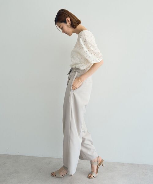 YECCA VECCA（イェッカヴェッカ）の「レースブラウス（シャツ/ブラウス・レディース・ブラック/グリーン/オフホワイト・FREE）」の6枚目の写真