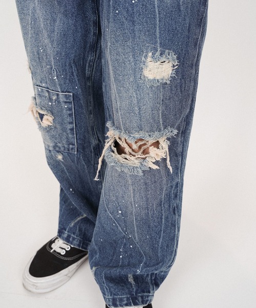 #Re:room(リルーム)の「ヴィンテージクラッシュワイドデニム(デニムパンツ・メンズ・ブルー・MEDIUM/LARGE/SMALL)」の12枚目の写真