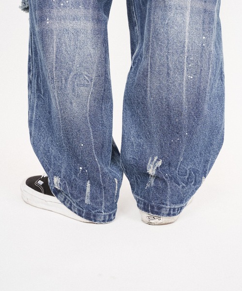 #Re:room(リルーム)の「ヴィンテージクラッシュワイドデニム(デニムパンツ・メンズ・ブルー・MEDIUM/LARGE/SMALL)」の16枚目の写真