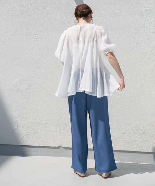 ITEMS URBANRESEARCH（アイテムズ アーバンリサーチ）の「カットヨウリュウイージーパンツ（その他パンツ・レディース・ブルー/モカ/ベージュ系その他/ブラック・FREE）」の9枚目の写真