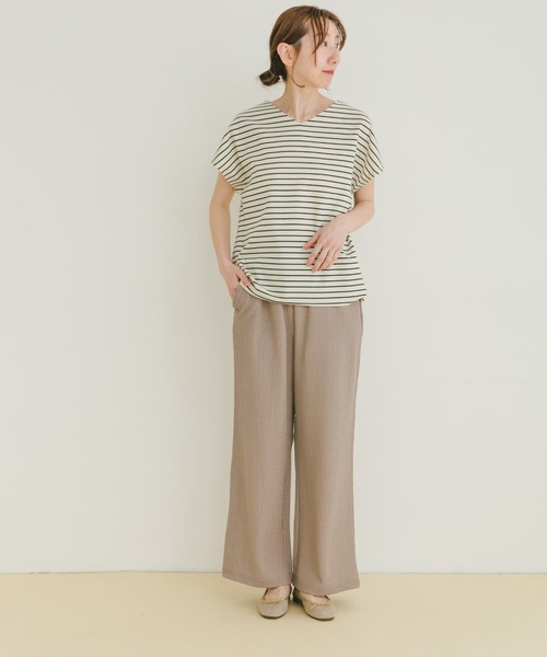 ITEMS URBANRESEARCH（アイテムズ アーバンリサーチ）の「カットヨウリュウイージーパンツ（その他パンツ・レディース・ブルー/モカ/ベージュ系その他/ブラック・FREE）」の20枚目の写真