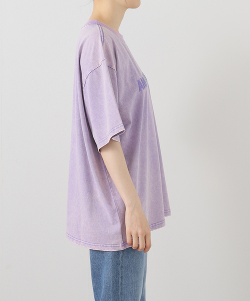 anna sui nyc(アナ スイ エヌ ワイ シー)の「ANNA SUI NYC/アナスイエヌワイシー/ダブルジェルプリントブリーチTシャツ(Tシャツ/カットソー・レディース・ブラック/パープル・FREE)」の20枚目の写真