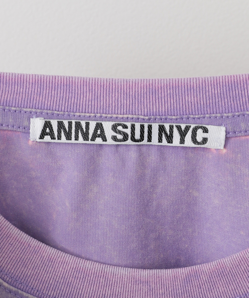 anna sui nyc(アナ スイ エヌ ワイ シー)の「ANNA SUI NYC/アナスイエヌワイシー/ダブルジェルプリントブリーチTシャツ(Tシャツ/カットソー・レディース・ブラック/パープル・FREE)」の17枚目の写真