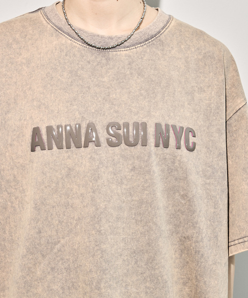 anna sui nyc(アナ スイ エヌ ワイ シー)の「ANNA SUI NYC/アナスイエヌワイシー/ダブルジェルプリントブリーチTシャツ(Tシャツ/カットソー・レディース・ブラック/パープル・FREE)」の8枚目の写真