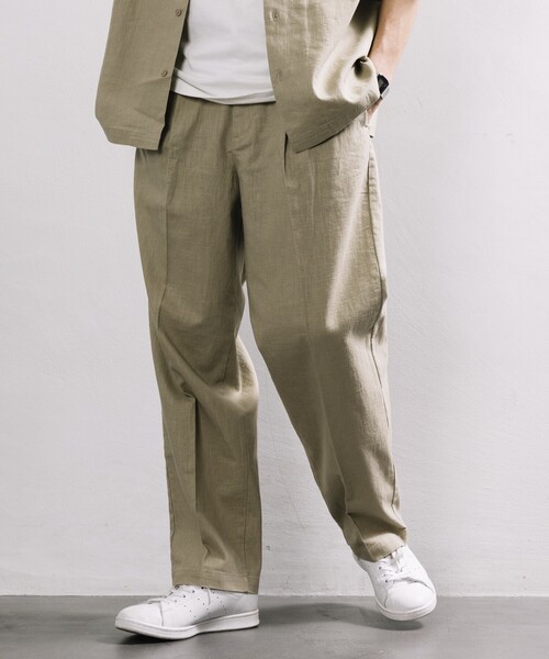 パンツ THE EASY SLACKS WIDE (ECRUGE) 46 THE EASY SLACKS WIDE - WUNDER