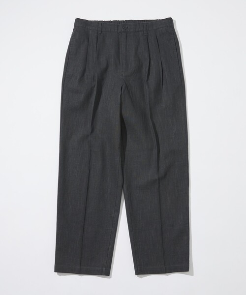 FREAK'S STORE（フリークスストア）の「LINEN COTTON EASY SLACKS/リネン コットン イージースラックスパンツ【セットアップ対応】（スラックス・メンズ・ブラック/オフホワイト/チャコールグレー/ベージュ・MEDIUM/LARGE）」の5枚目の写真