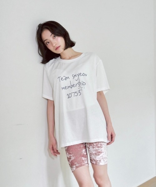 Smyeon(スミョン)の「smyeon member T-shirt/スミョンメンバーTシャツ☆彡(Tシャツ/カットソー・レディース・ブラック/イエロー/ホワイト・FREE)」の2枚目の写真