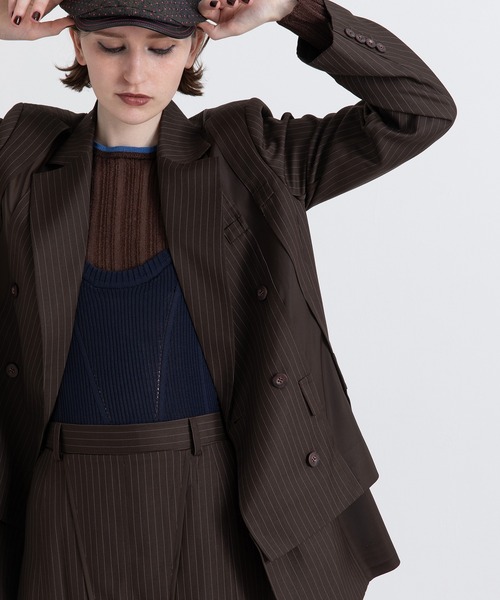 AULA AILA（アウラアイラ）の「2WAYルーズジャケット（テーラードジャケット・レディース・ブラック/グレー/ブラウン・0）」の9枚目の写真