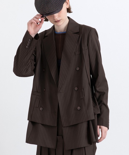 AULA AILA（アウラアイラ）の「2WAYルーズジャケット（テーラードジャケット・レディース・ブラック/グレー/ブラウン・0）」の7枚目の写真