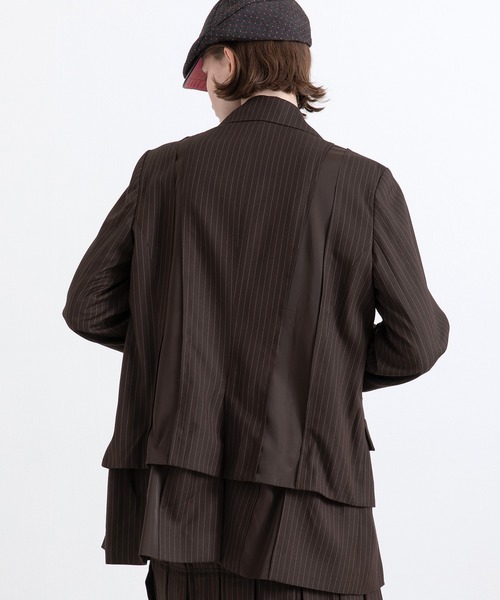 AULA AILA（アウラアイラ）の「2WAYルーズジャケット（テーラードジャケット・レディース・ブラック/グレー/ブラウン・0）」の4枚目の写真