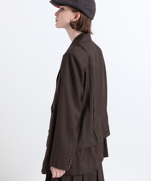 AULA AILA（アウラアイラ）の「2WAYルーズジャケット（テーラードジャケット・レディース・ブラック/グレー/ブラウン・0）」の5枚目の写真