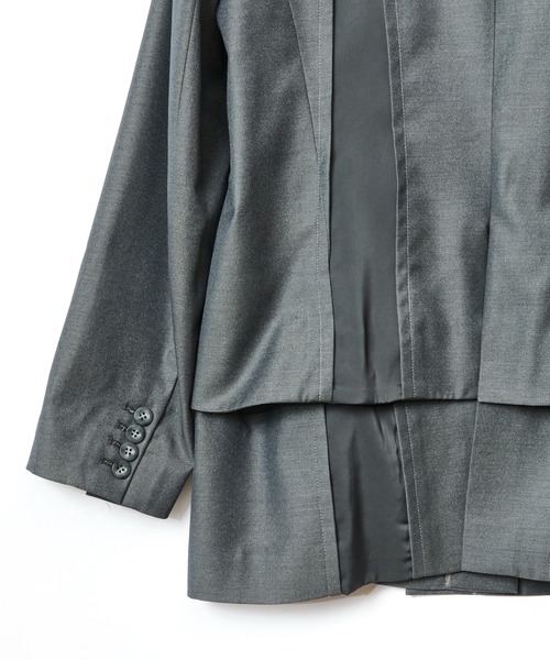 AULA AILA（アウラアイラ）の「2WAYルーズジャケット（テーラードジャケット・レディース・ブラック/グレー/ブラウン・0）」の18枚目の写真