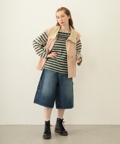 MILKFED.(ミルクフェド)の「DEFORMED COLLAR DUCK VEST(ベスト・レディース・ブラック/オリーブ/ライトピンク・ONE SIZE)」の9枚目の写真