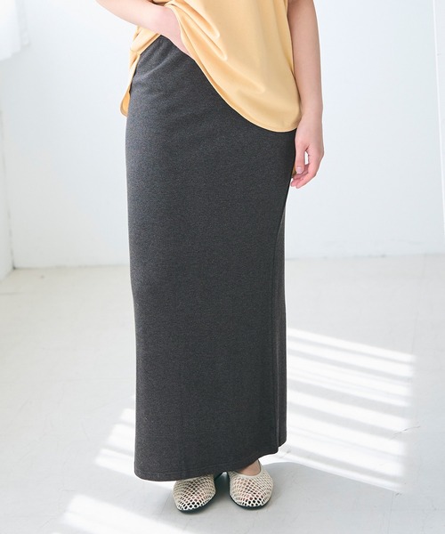 coca(coca)(コカ)の「【WEB限定セール】リブタイトスカート(スカート・レディース・チャコール/ブラック・M/L/XL)」の1枚目の写真