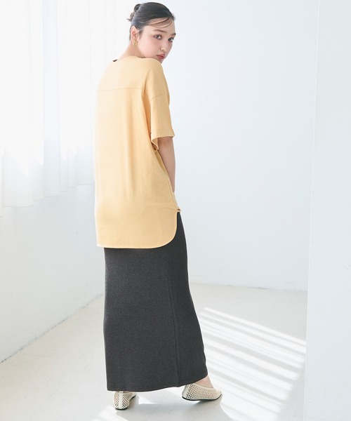 coca(coca)(コカ)の「【WEB限定セール】リブタイトスカート(スカート・レディース・チャコール/ブラック・M/L/XL)」の7枚目の写真