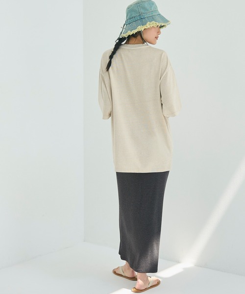 coca(coca)(コカ)の「【WEB限定セール】リブタイトスカート(スカート・レディース・チャコール/ブラック・M/L/XL)」の4枚目の写真