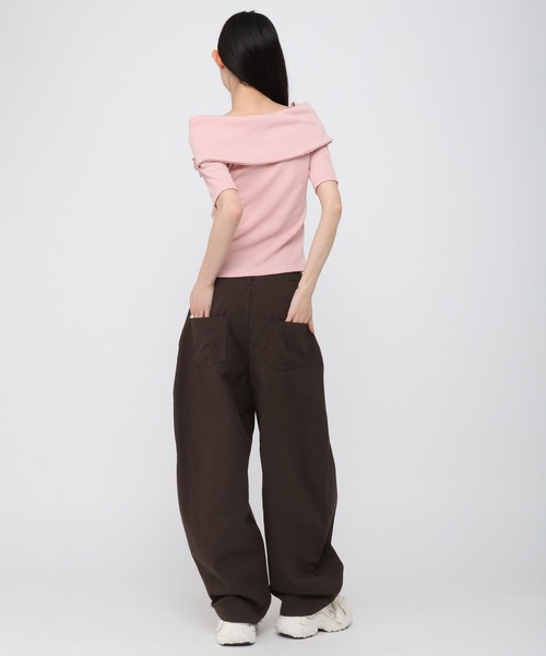 3.3 Field Trip （3.3フィールドトリップ）の「3.3 Field Trip／タックバルーンパンツ（カーゴパンツ・レディース・ブラウン/アイボリー/チャコール・SMALL/MEDIUM）」の7枚目の写真