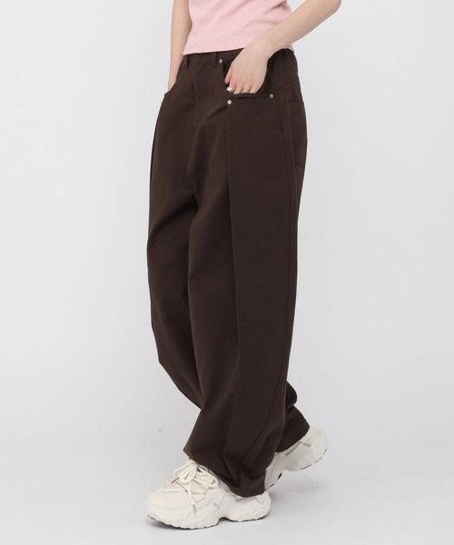 3.3 Field Trip （3.3フィールドトリップ）の「3.3 Field Trip／タックバルーンパンツ（カーゴパンツ・レディース・ブラウン/アイボリー/チャコール・SMALL/MEDIUM）」の11枚目の写真