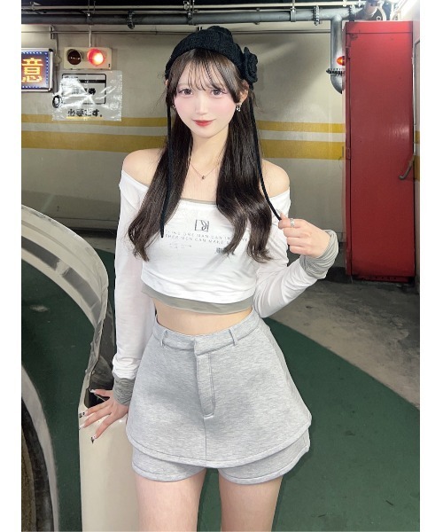 シルエットカットスカートライクショートパンツ（その他パンツ