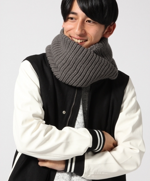 RAGEBLUE(レイジブルー)の「ローゲージスヌード/705386(ストール/ショール・メンズ・ダークグレー/ブラック/ネイビー・FREE)」の12枚目の写真