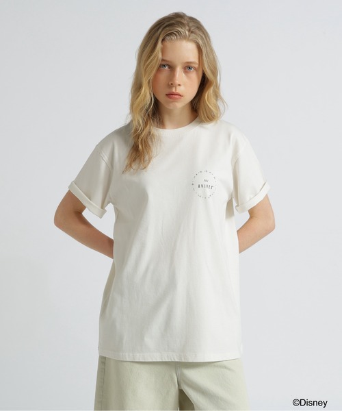 Disney（ディズニー）の「《Disney Collection》FANTASIA / MICKEY MOUSE / BROOM T-SHIRT / AVIREXWOMAN（Tシャツ/カットソー・レディース・チャコール/オフホワイト・FREE）」の5枚目の写真