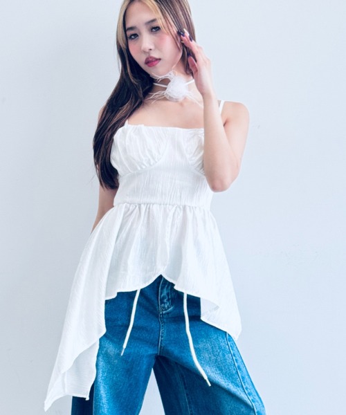 ⭐︎キャミソールまとめ売り⭐︎ リズリサ系　チャーム付きキャミ　バレエコア　姫ロリ ロリータファッション通販 SEASONZ キャミソール CRAZYGIRL