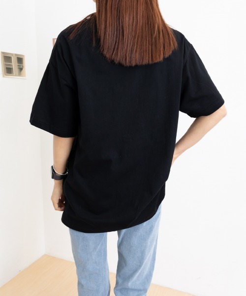 Miniministore（ミニミニストア）の「ロゴプリントTシャツ 半袖韓国風トップス（Tシャツ/カットソー・レディース・ブラック/ホワイト・L/M）」の19枚目の写真