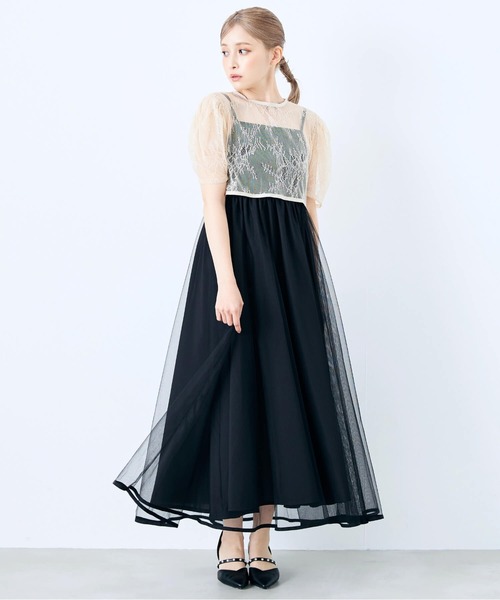 「専用」レース フレアドレス セール】 レース切替フレアドレス （ドレス）｜GRACE