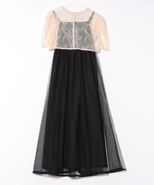 CELEN(セレン)の「【オケージョンドレス/結婚式/お呼ばれ】2WAYレースボレロ付きチュールフレアドレス 2点セット(ドレス・レディース・ベージュ/ブラック/グレー・FREE)」の7枚目の写真