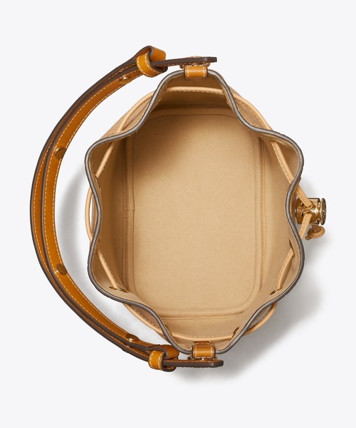 TORY BURCH(トリーバーチ)の「Tモノグラム ペブル バケットバッグ(ショルダーバッグ・レディース・ライトグレー/サンドベージュ/ホワイト・ONE SIZE)」の11枚目の写真