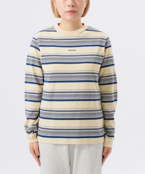 tシャツ ボーイ エンブロイダリー ボーダー ロングスリーブ Tシャツ レディース BEAMS BOY（ビームスボーイ）の「BEAMS BOY / ボーイ エンブロイ