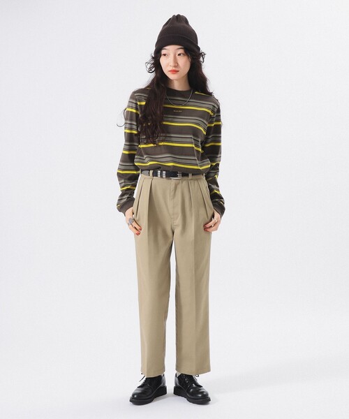 BEAMS BOY（ビームスボーイ）の「【2/5再値下げ】ボーイ エンブロイダリー ボーダー ロングスリーブ Tシャツ（Tシャツ/カットソー・レディース・ホワイト系その他7/オリーブ/ネイビー・1/2/3）」の13枚目の写真