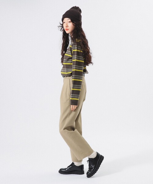 BEAMS BOY（ビームスボーイ）の「【2/5再値下げ】ボーイ エンブロイダリー ボーダー ロングスリーブ Tシャツ（Tシャツ/カットソー・レディース・ホワイト系その他7/オリーブ/ネイビー・1/2/3）」の15枚目の写真