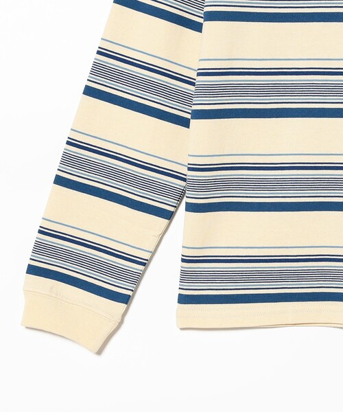 BEAMS BOY（ビームスボーイ）の「【2/5再値下げ】ボーイ エンブロイダリー ボーダー ロングスリーブ Tシャツ（Tシャツ/カットソー・レディース・ホワイト系その他7/オリーブ/ネイビー・1/2/3）」の22枚目の写真